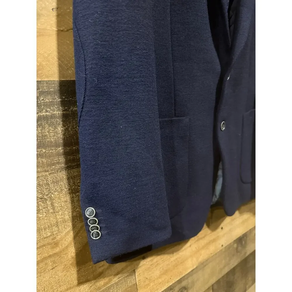 Unbranded Blue Suit Coat with Zip-Up Winter Lining – Size Large Mens